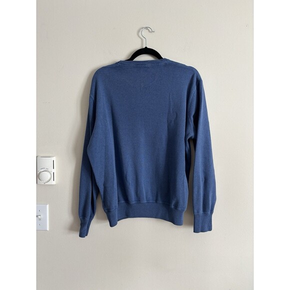 Polo Ralph Lauren Mens Large Long‎ Sleeve Knit Crewneck Sweater Blue Cotton - Picture 5 of 5